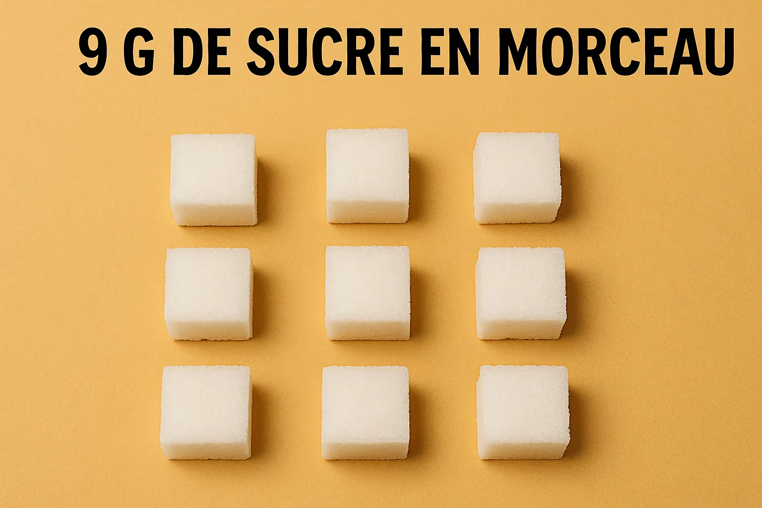 9 g de sucre, ça fait combien de morceaux ?