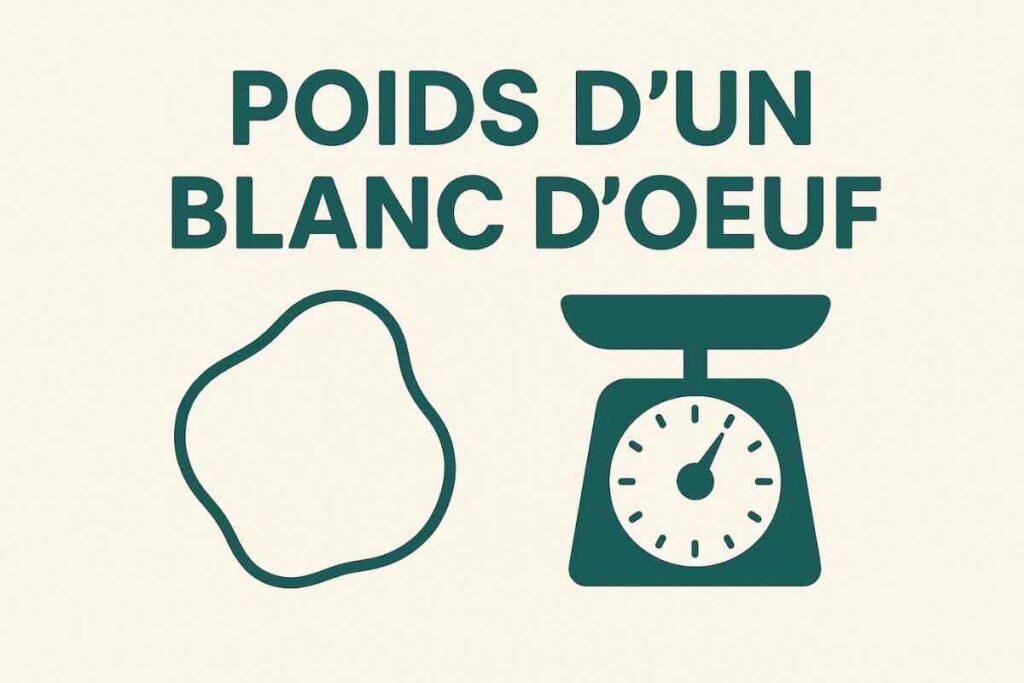 poids d'un blanc d'oeuf