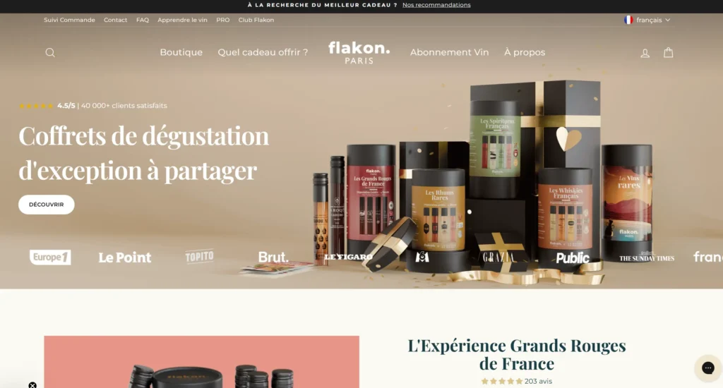 Flakon page site