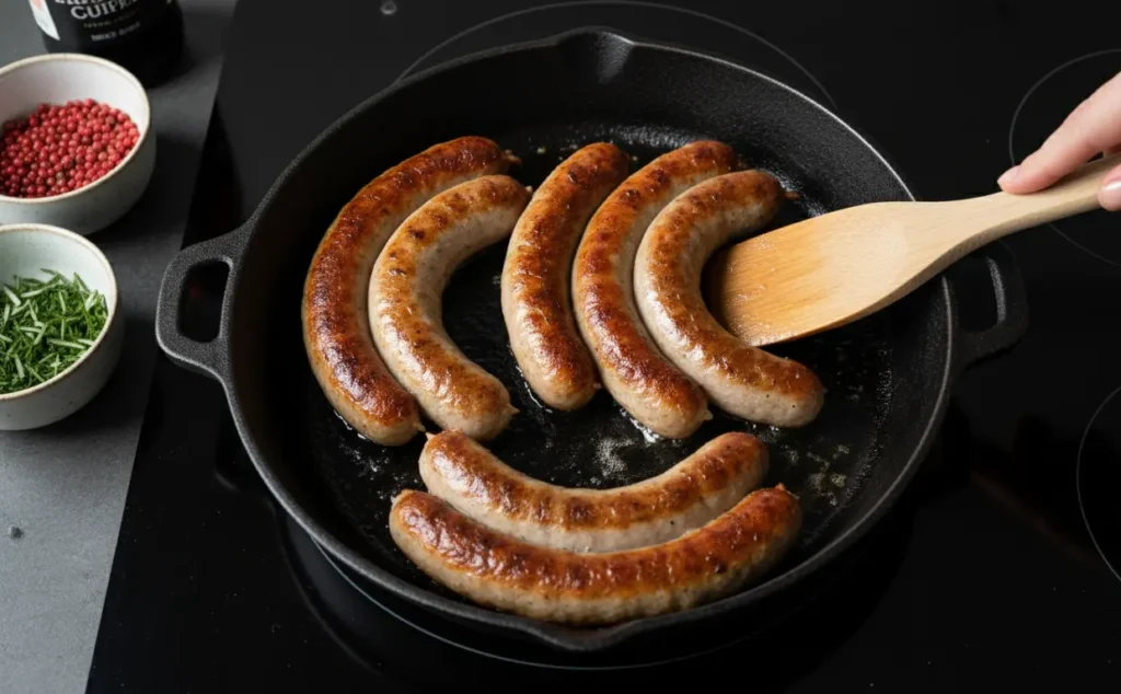 cuisson poele saucisse de toulouse