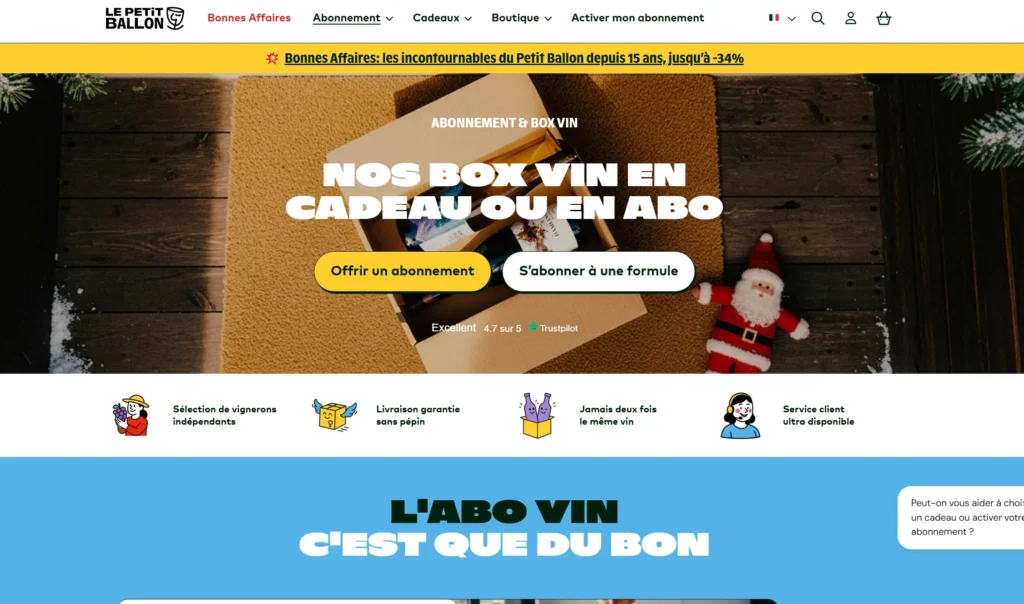 petit ballon box vin