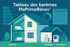 Illustration des barèmes maprimerénov pour la rénovation énergétique d’une maison
