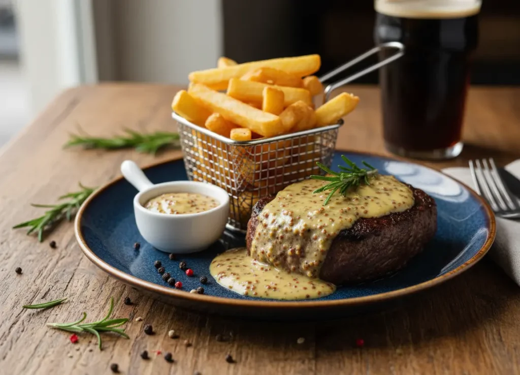 frite filet mignon sauce moutarde