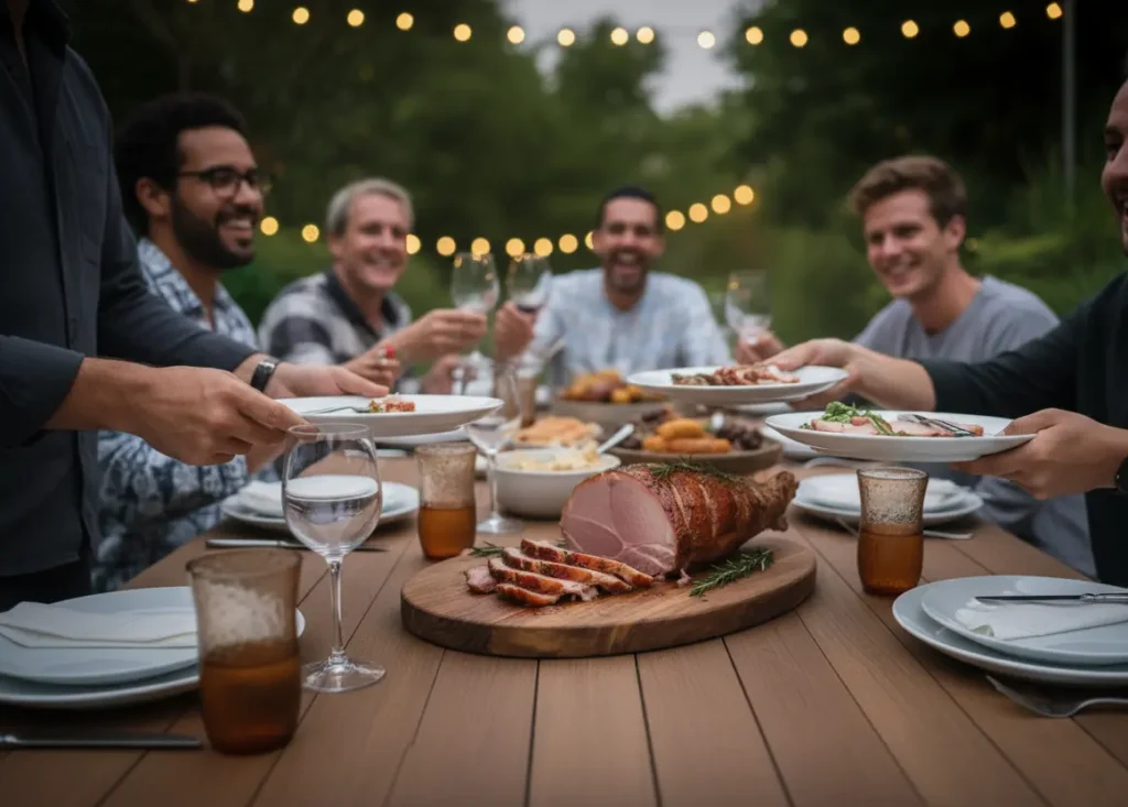 jambon &agrave; la broche repas