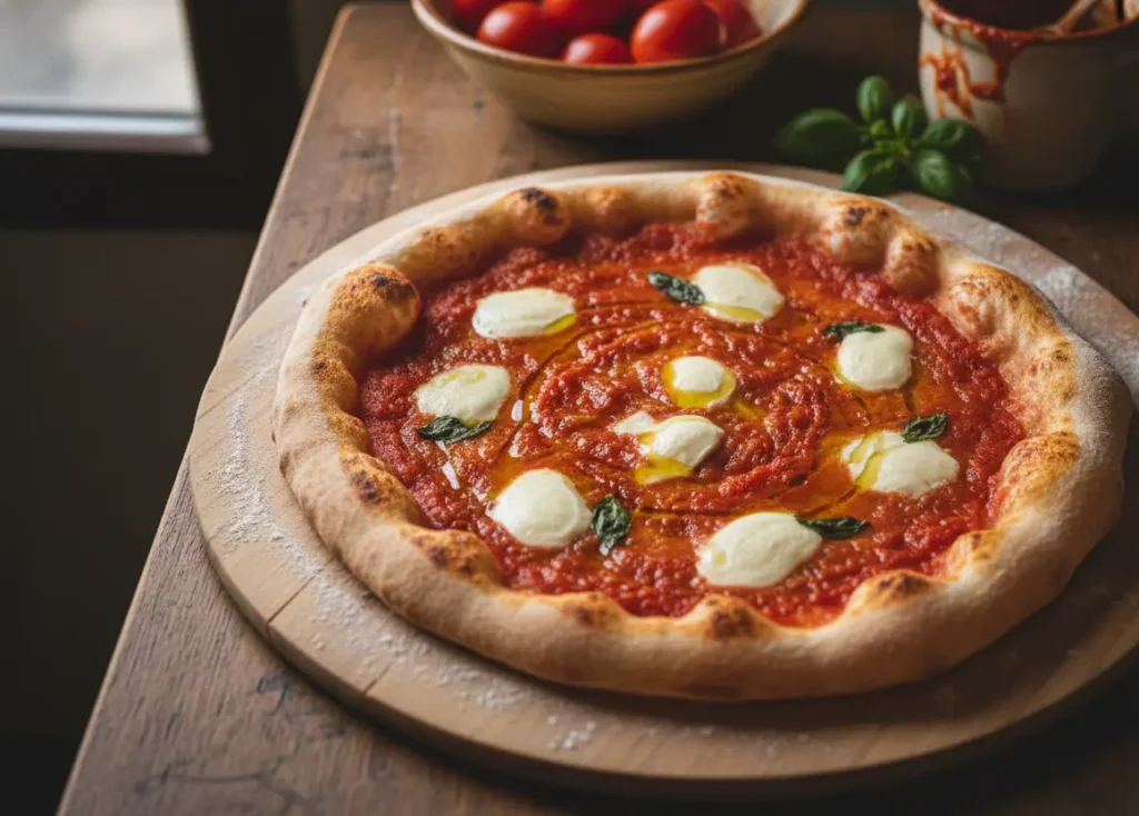 mise en avant sauce pizza