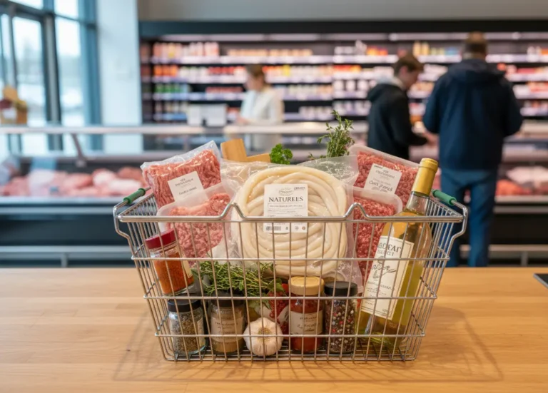 mise en avant saucisse grande surface