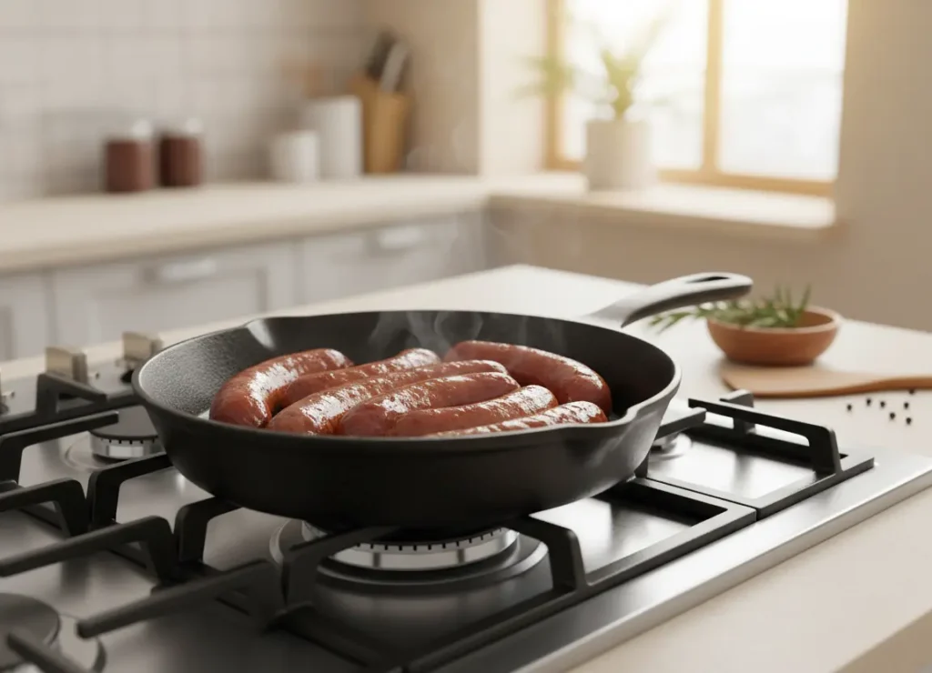 sauccise fumee poele