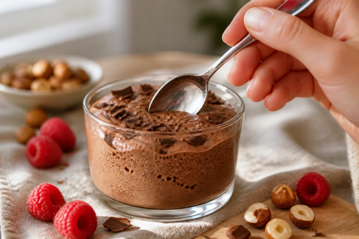Recette de mousse au chocolat sans sucre facile et légère