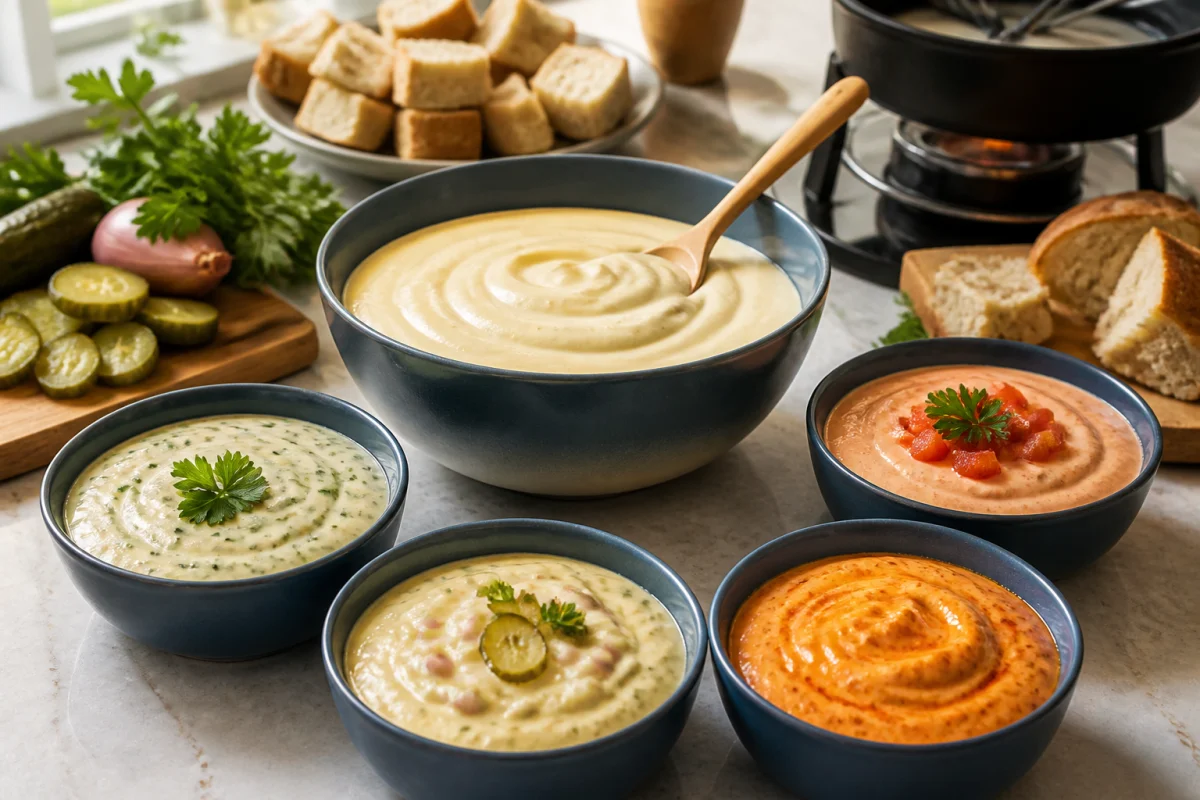 Quelle sauce pour fondue bourguignonne : quatre sauces maison autour d’un bol de mayonnaise nature